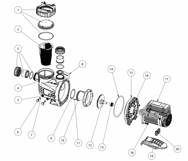 MOTOR 1100W BLACK (SLINGER)